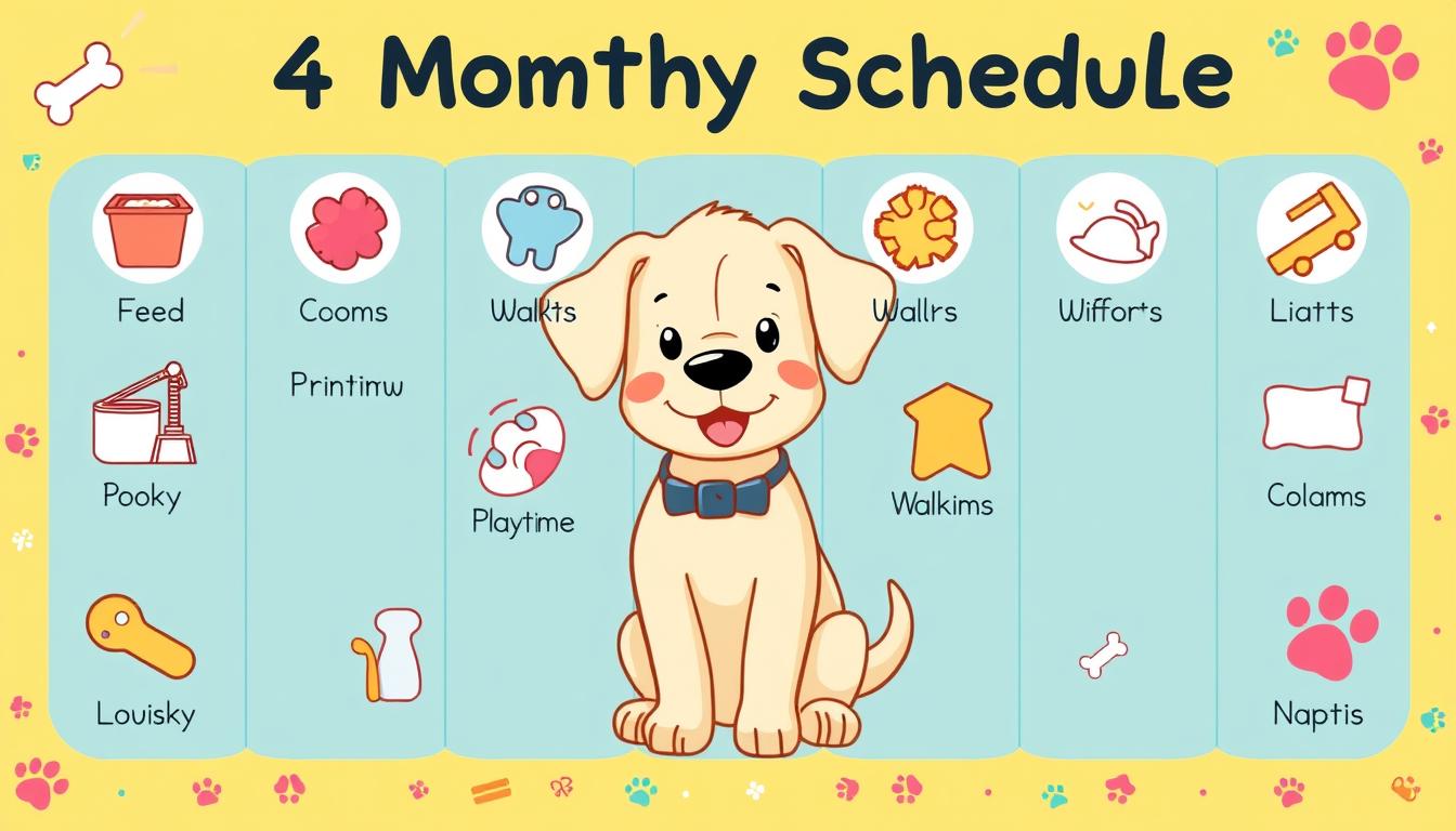 4 month old puppy schedule